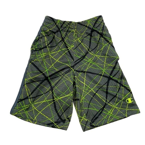 Boys Champion Green, Grey and Black Graphic Print Shorts Size 5 - Picture 1 of 9